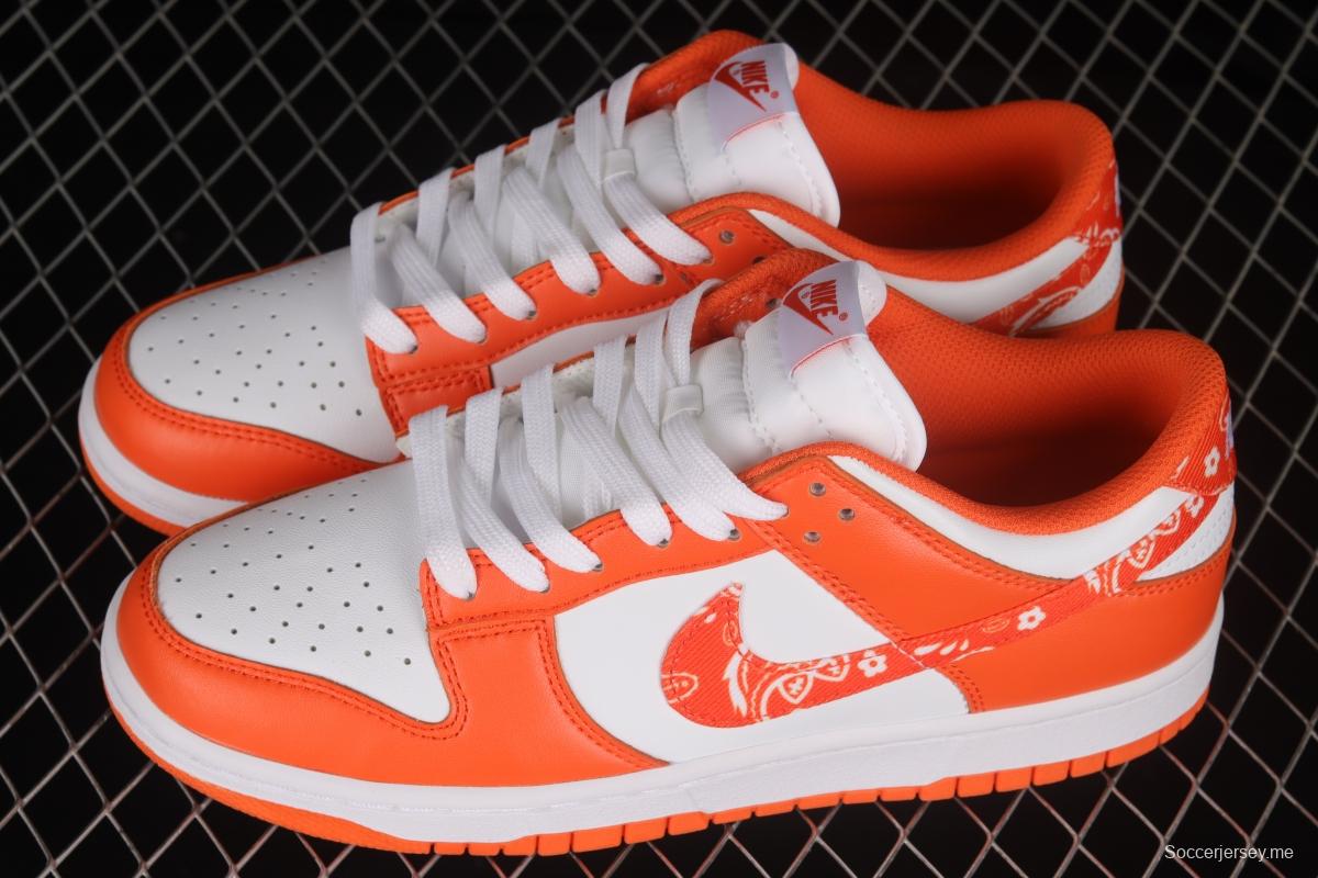 NIKE DUNK Low Cashew Blossom White Orange SB Buckle Breakbackboard Fashion Casual Sneakers DH4401-103