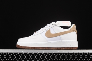 NIKE Air Force 1x07 sail leather spliced low-top casual board shoes CZ0338-101