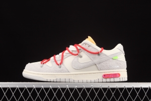 OFF-White x NIKE DUNK Low 12 of 50 OW suede SB buckle rebound fashion casual board shoes DJ0950-103