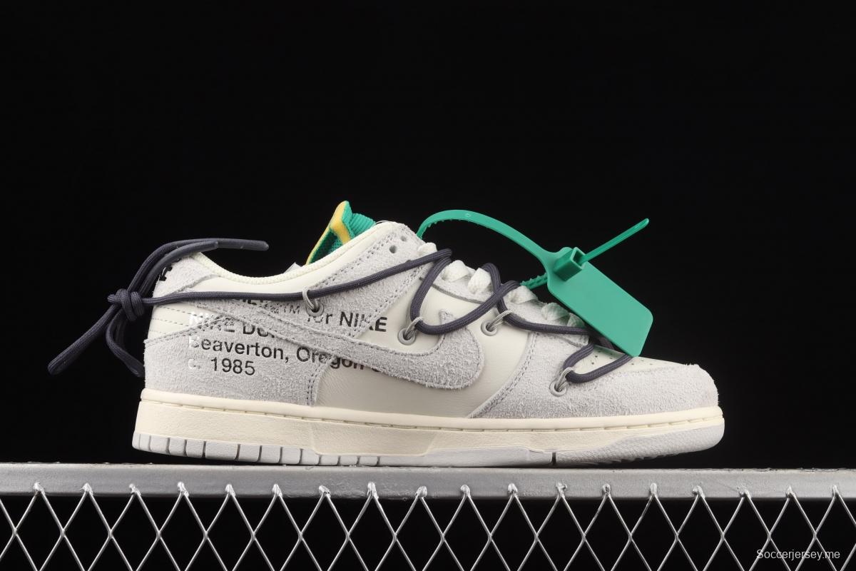 OFF-White x NIKE DUNK Low OW suede SB buckle rebound fashion casual board shoes DJ0950-115