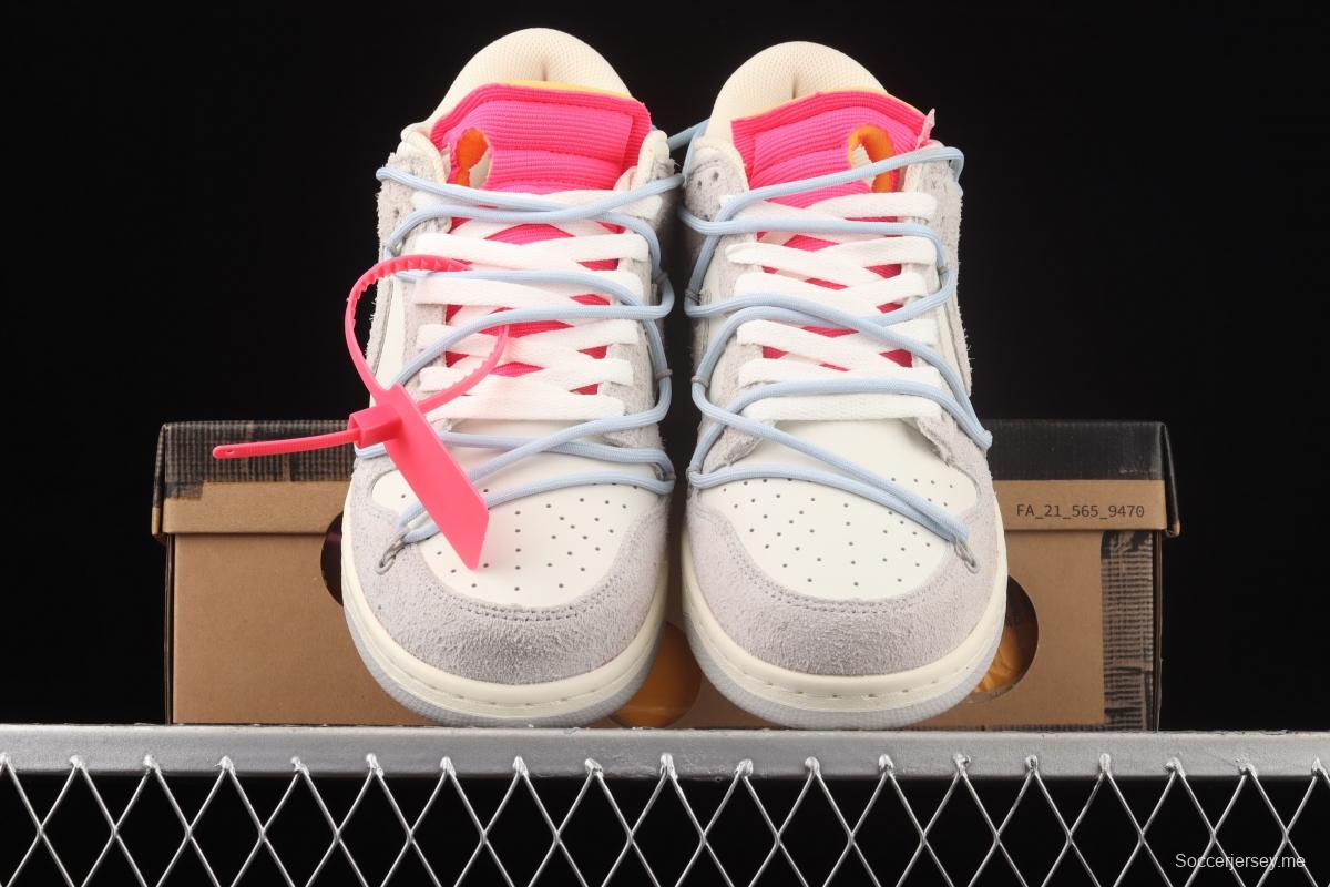 OFF-White x NIKE DUNK Low OW suede SB buckle rebound fashion casual board shoes DJ0950-113