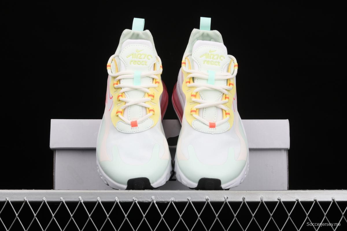 NIKE Air Max 270React new high frequency mesh hollowed-out half-palm air cushion running shoes CV8818-102