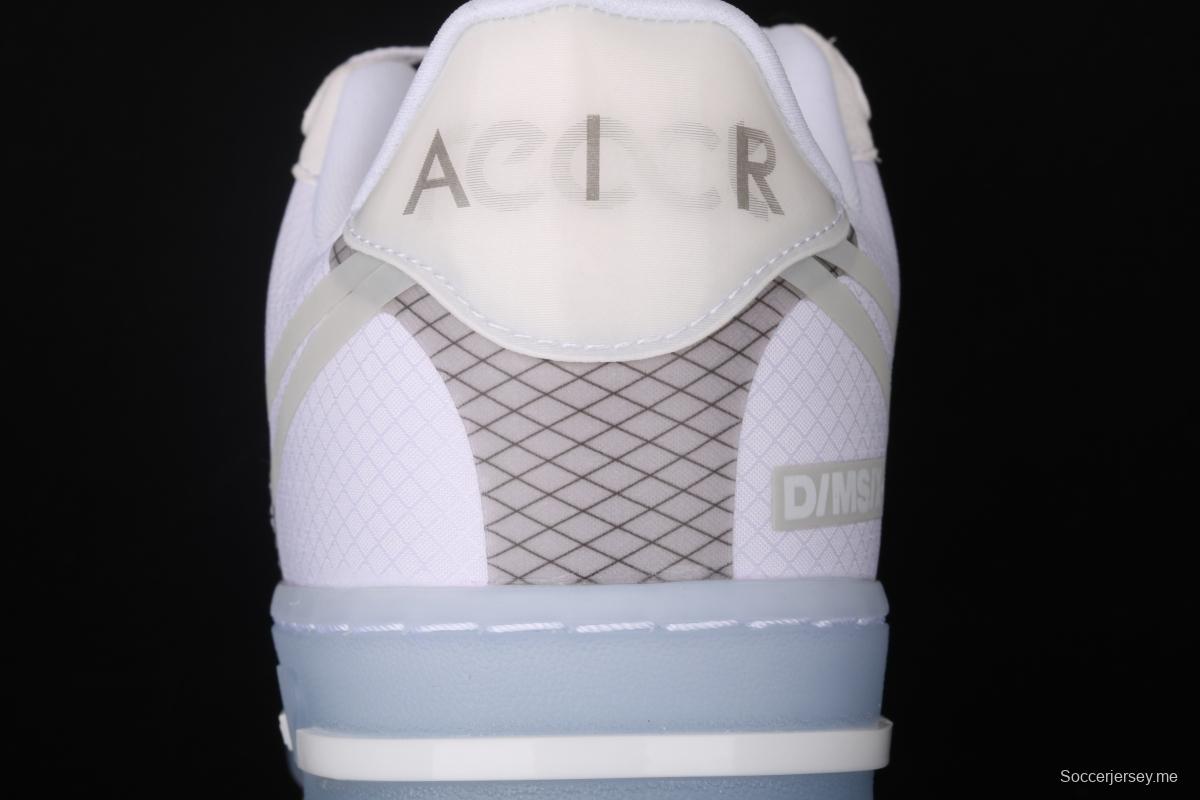 NIKE Air Force 1 React QS Light Bone Analysis of Ice Blue low Upper Board shoes CQ8879-100