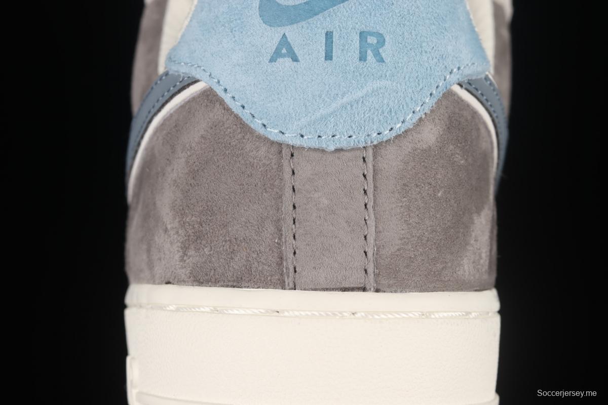 NIKE Air Force 1x07 light gray-blue color matching low-top casual board shoes LZ6699-523