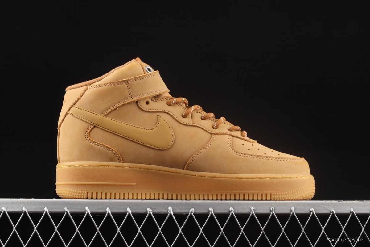 NIKE Air Force 11607 Mid wheat suede Zhongbang casual board shoes CJ9158-200