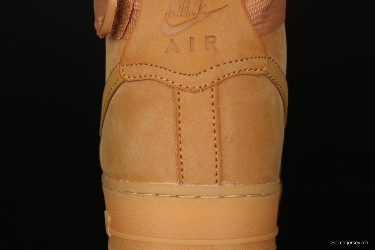 NIKE Air Force 1 High'07 2019 new wheat color high upper shoes CJ9178-200