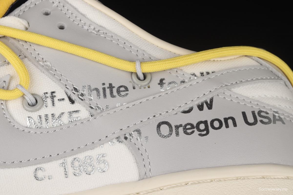 OFF-White x NIKE DUNK Low OW grey leisure sports skateboard shoes DM1602-120