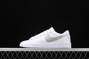 NIKE Blazer Low Prm Trail Blazers Silver check low-top skateboard shoes AA3961-101