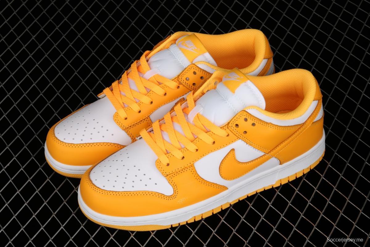 NIKE DUNK Low SB dunk series white and yellow color matching low-side leisure sports skateboard shoes DD1503-800