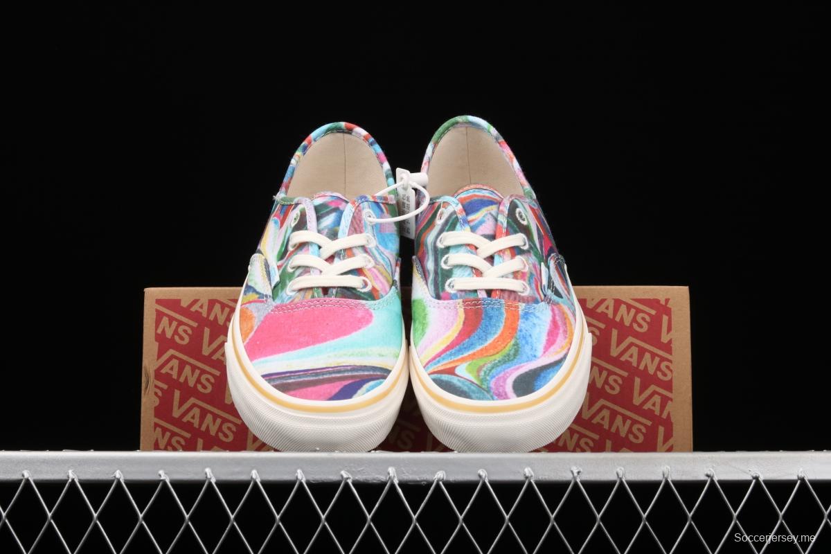 Vans Authentic SF color printing color sole environmental protection canvas board shoes VN0A3MU642D