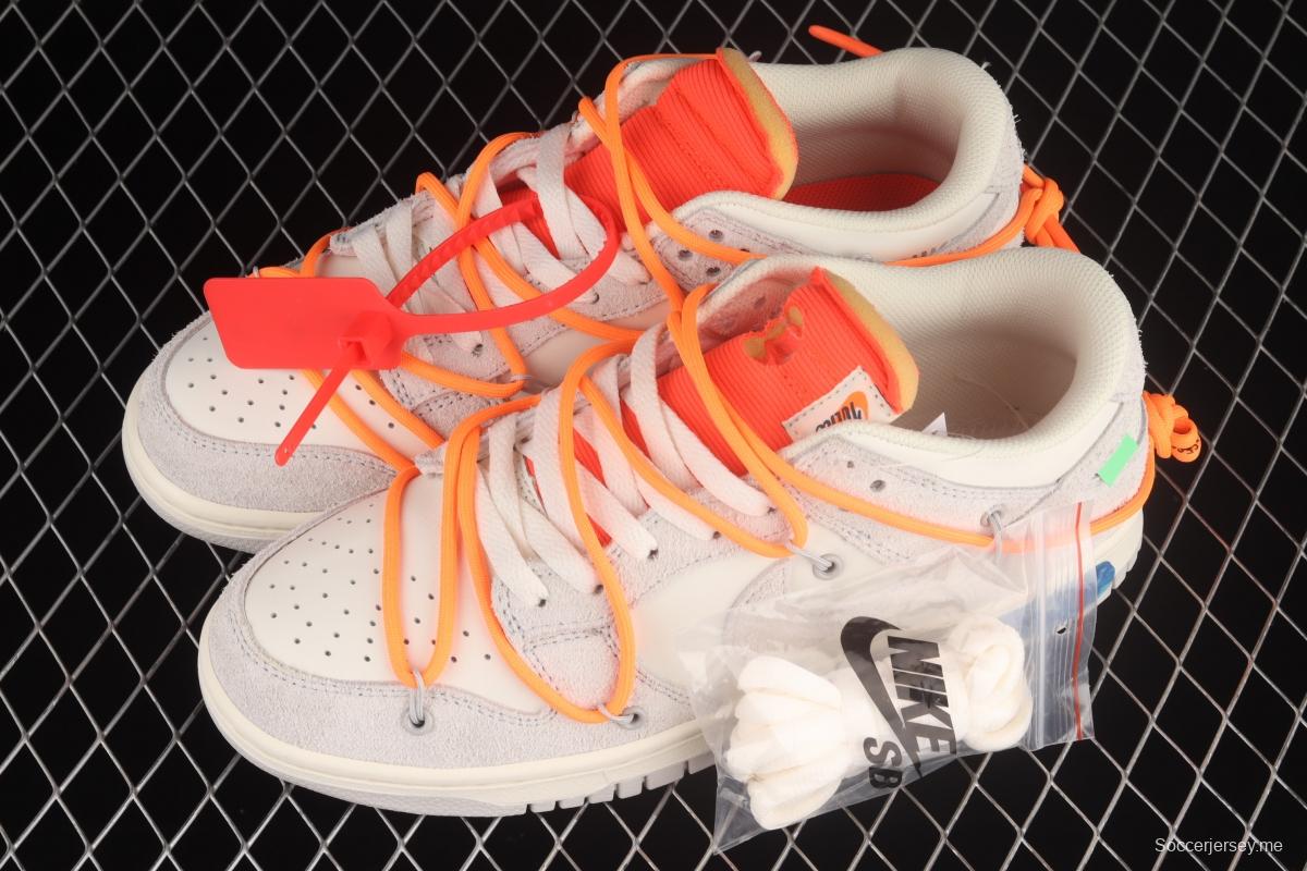 OFF-White x NIKE DUNK Low OW suede SB buckle rebound fashion casual board shoes DJ0950-116,