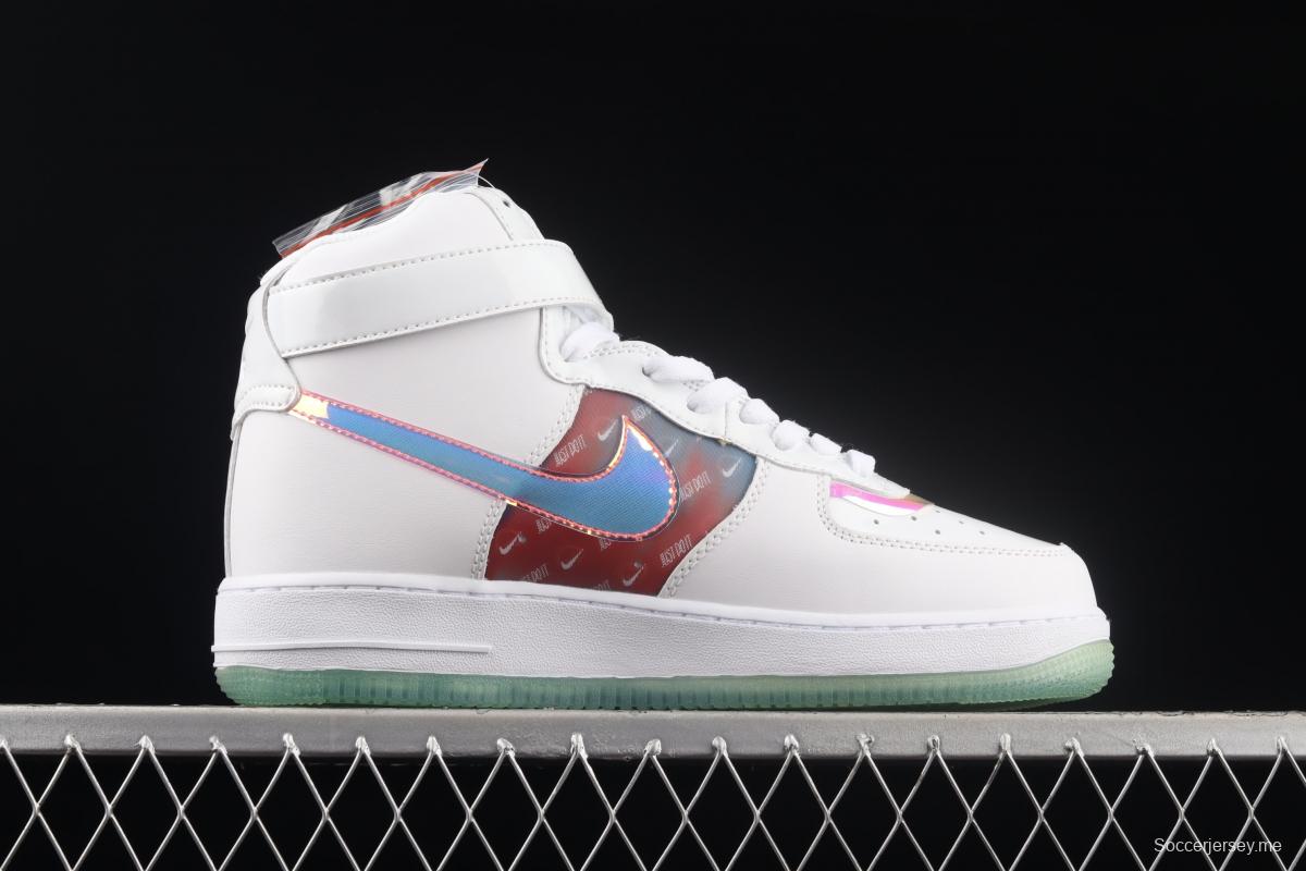 NIKE Air Force 1mm 07 LV8 Good Game video game limits white dazzling laser Velcro high upper board shoes DC2111-191