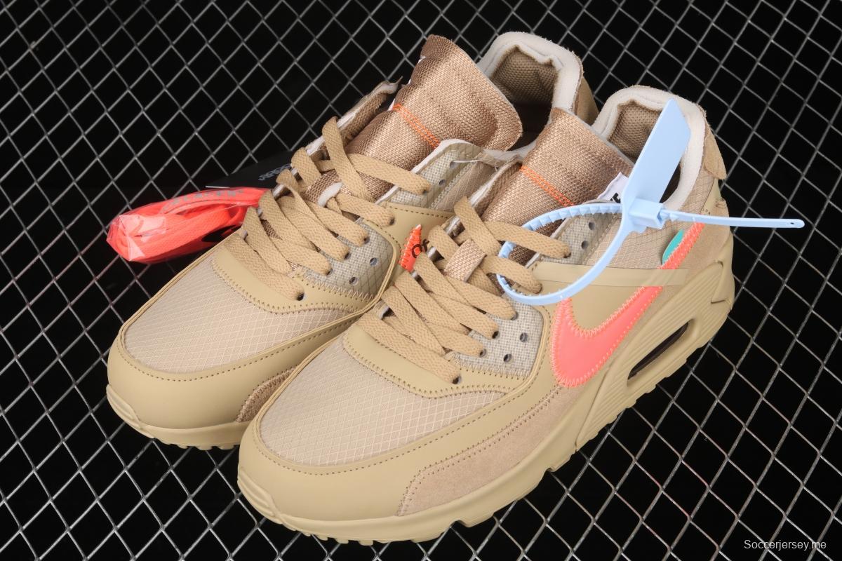 OFF-White x NIKE Air Max 90 OW joint limited edition classic air cushion running shoes AA7293-200