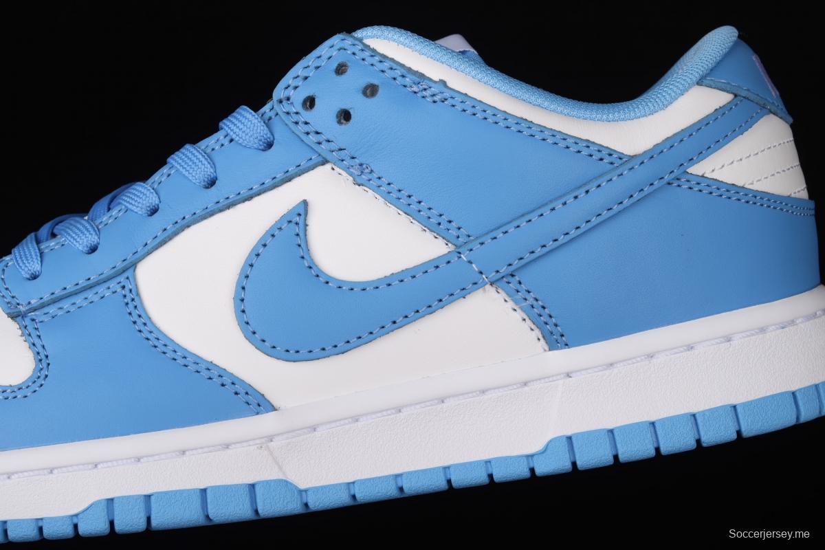 NIKE DUNK Low University Blue White Blue North Carolina White Blue Slam Dunk Series low side Leisure Sports Skateboard shoes DD1391-102