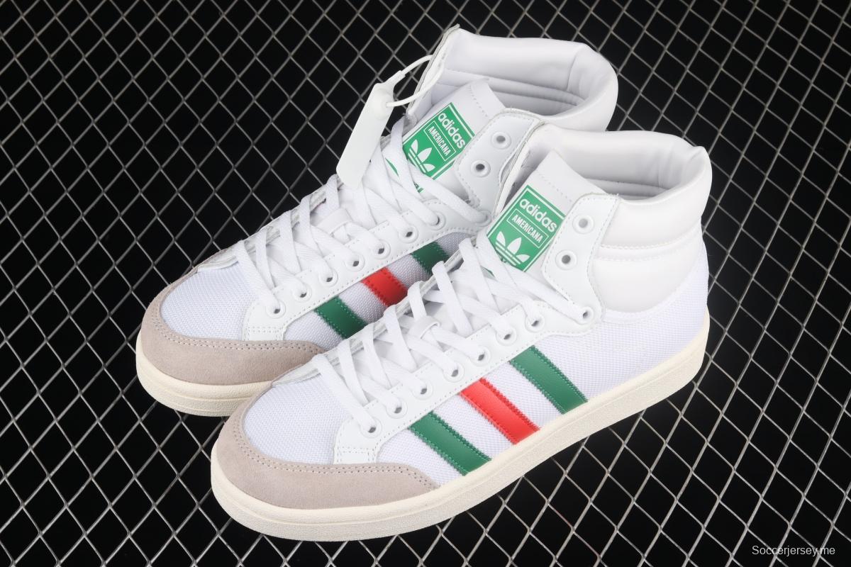 Adidas Originals Americana Hi EF2805 clover breathable fabric face campus wind high upper board shoes