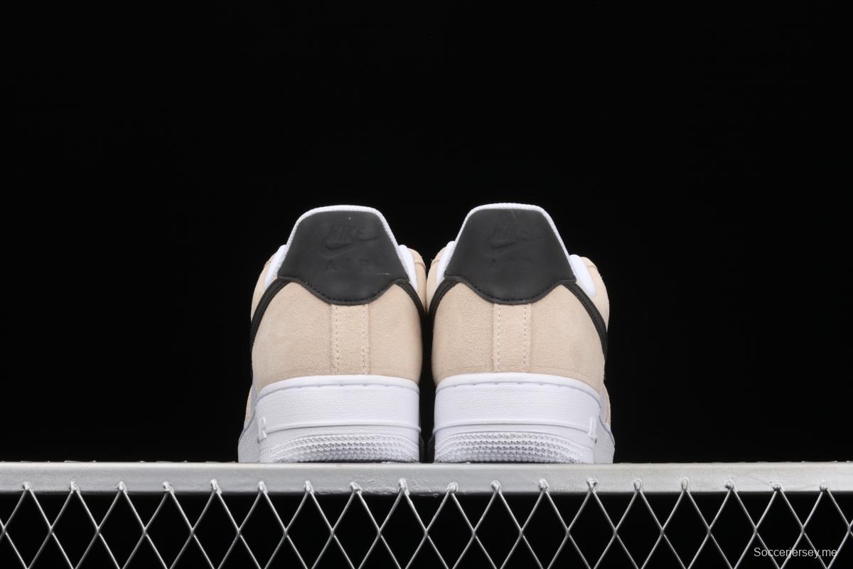 NIKE Air Force 1 Low milk tea white color matching head layer low top casual board shoes BQ8988-100