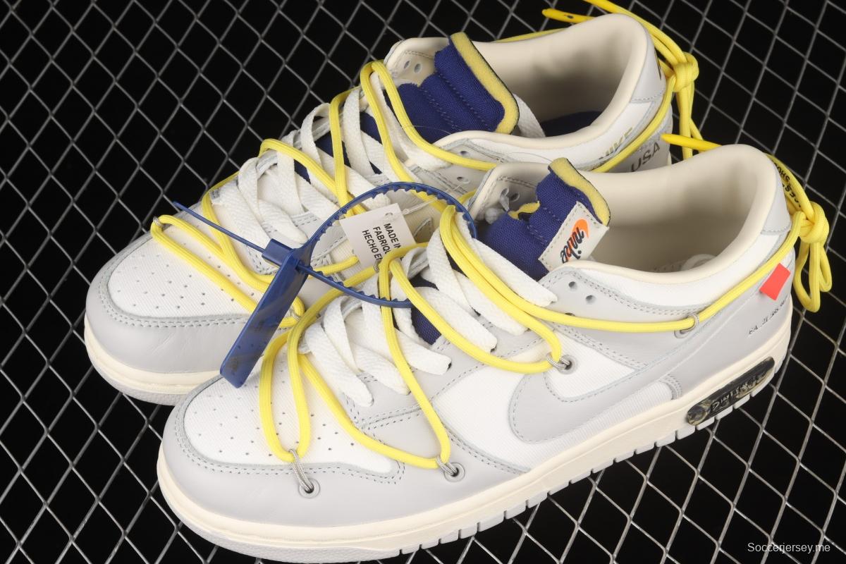 OFF-White x NIKE DUNK Low OW suede SB buckle rebound fashion casual board shoes DM1602-120