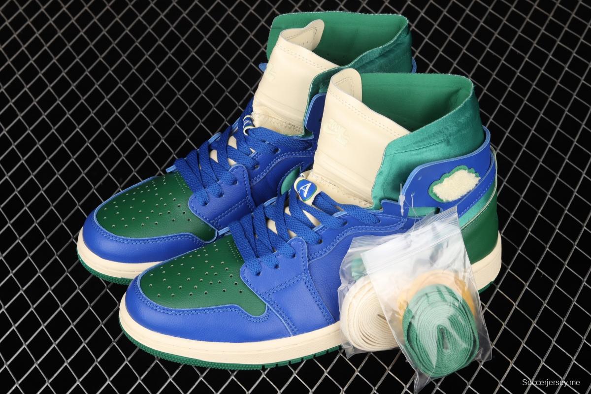 Air Jordan 1 Zoom Comfort blue green California high top classic retro culture leisure sports basketball shoes DJ1199-400