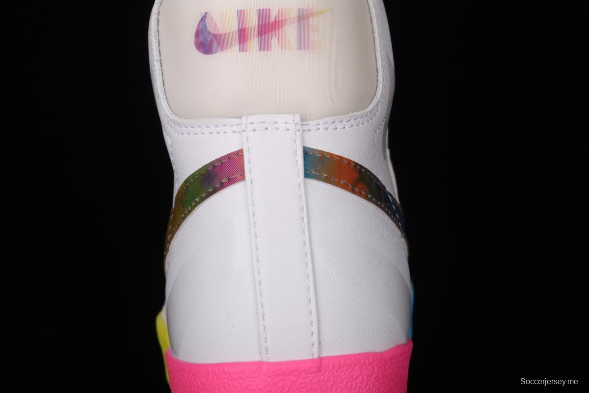 NIKE Blazer Mid'77 Vntg Suede Mix engraving classic leather face rainbow color trailblazer CZ8653-136