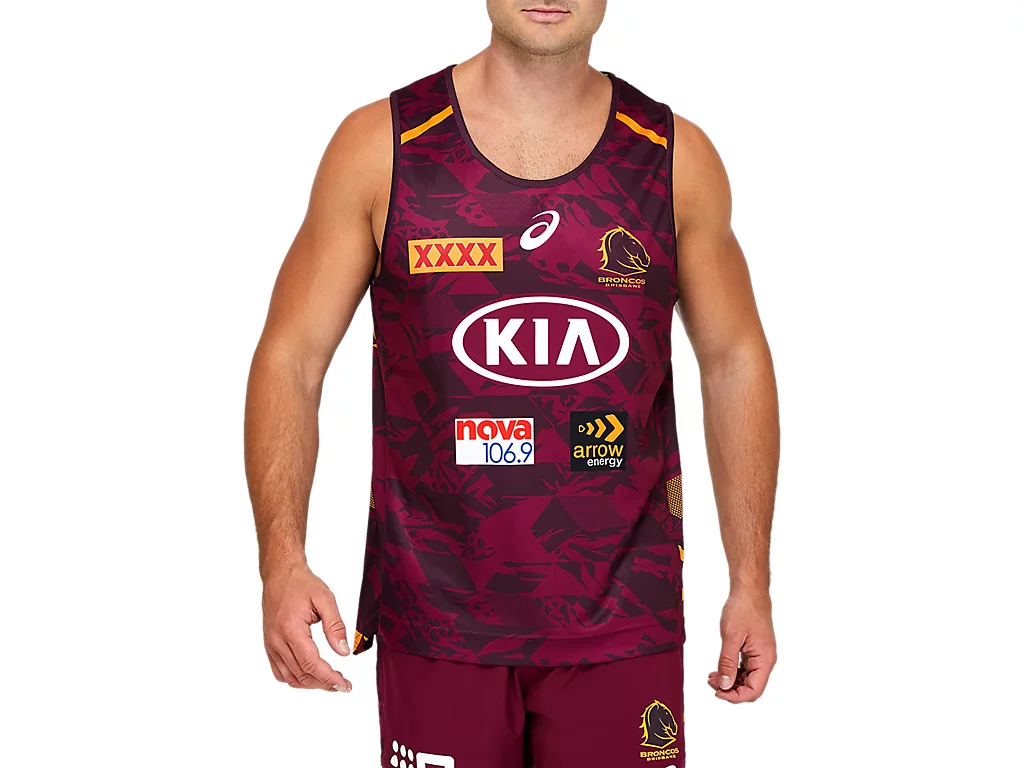 Brisbane Broncos 2021 Men's Training Rugby Singlet