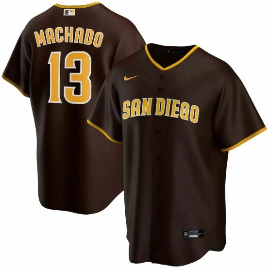Men's Manny Machado Brown Road 2020 Player Team Jersey