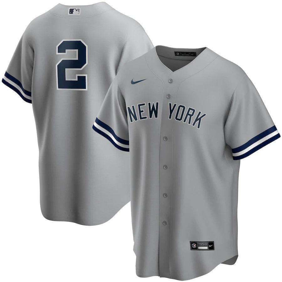 Youth Derek Jeter Gray Road Player Team Jersey