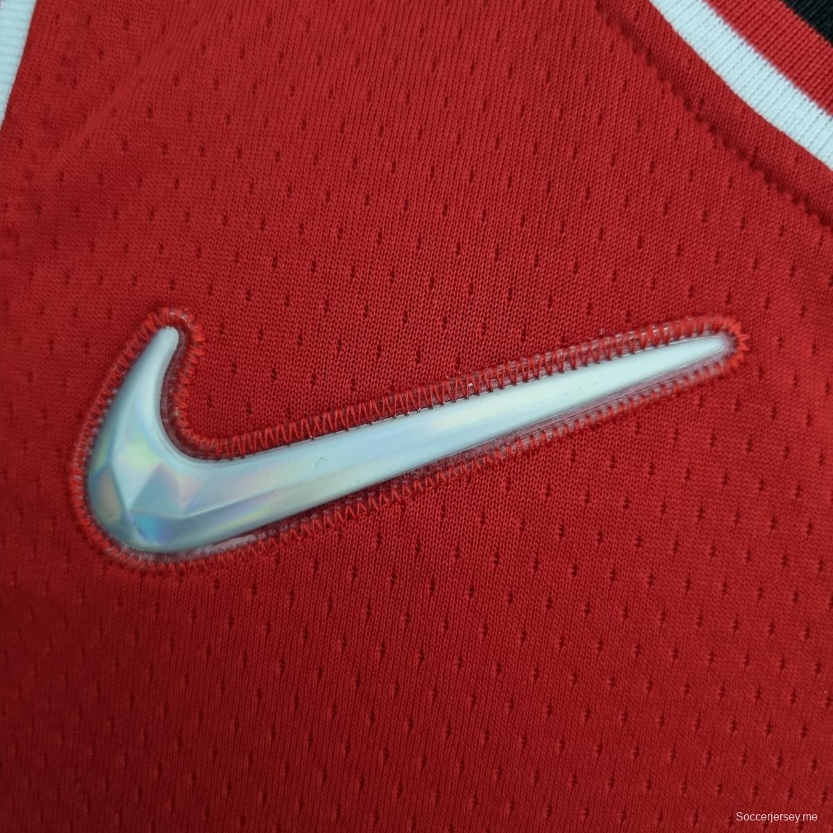 الذكرى 75 لموسم 2022 لموسم شيكاغو بولز شيكاغو بولز الكرة رقم 2 إصدار المدينة الأحمر من قميص الدوري الأمريكي للمحترفين
