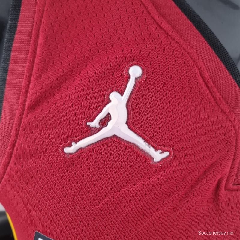 الذكرى السنوية 75 لميامي هيت ميامي هيت جوردان بتلر #22 قميص دوري كرة السلة الأمريكي للمحترفين باللون العنابي
