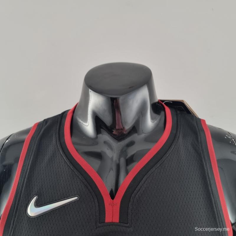 الذكرى ال 75 لميامي هيت ميامي هيت JAMES #6 قميص دوري كرة السلة الأمريكي للمحترفين الأسود
