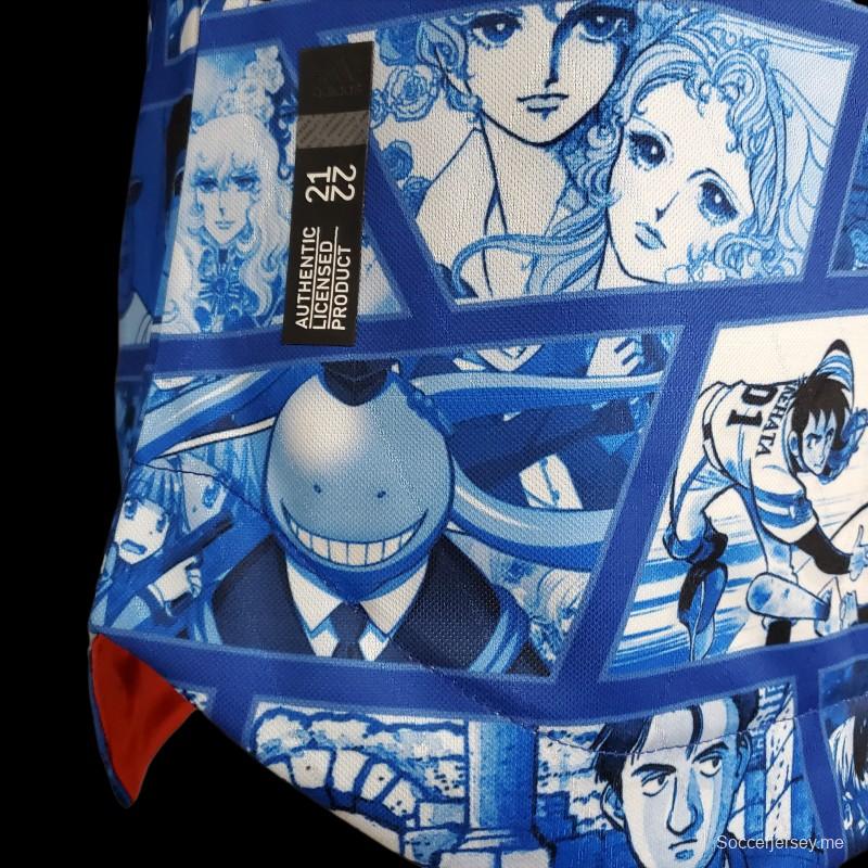 2021 الإصدار التذكاري لليابان 2021 القميص الأزرق
