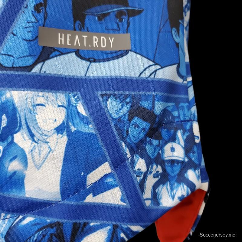 2021 الإصدار التذكاري لليابان 2021 القميص الأزرق
