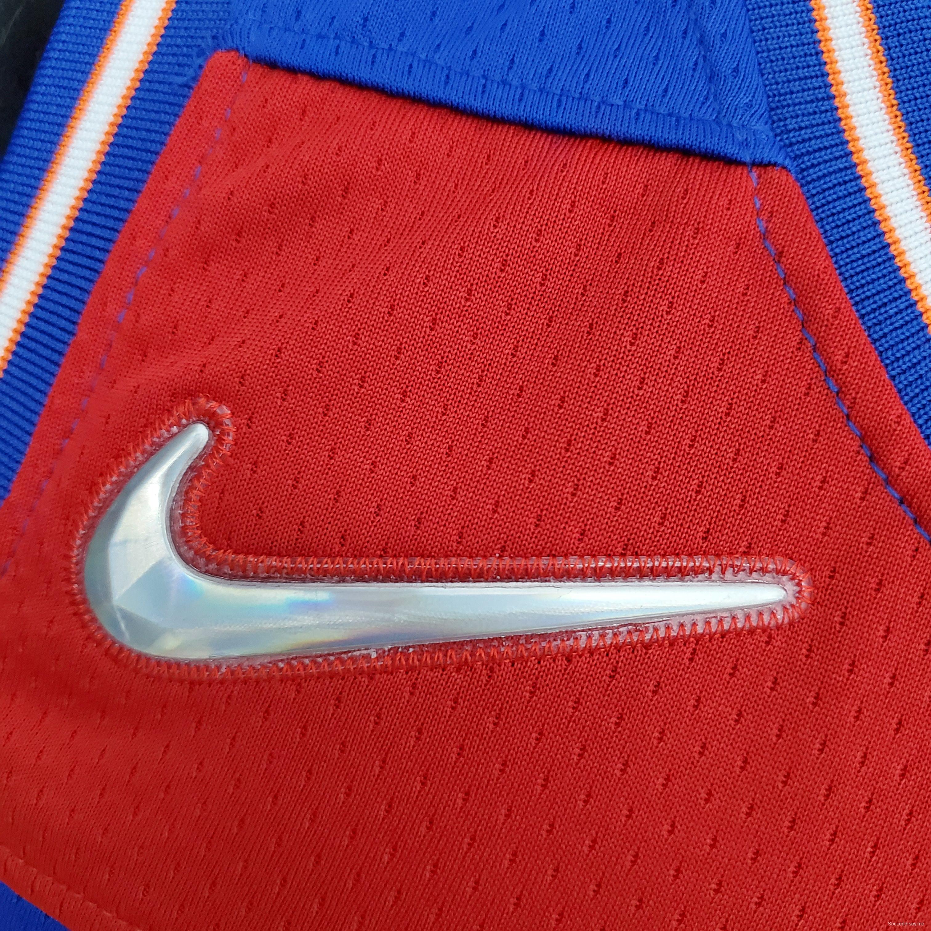 2022 موسم 2022 واشنطن ويزاردز واشنطن ويزاردز كوزما #33 إصدار مدينة المواهب أزرق أحمر قميص دوري كرة السلة الأمريكي للمحترفين
