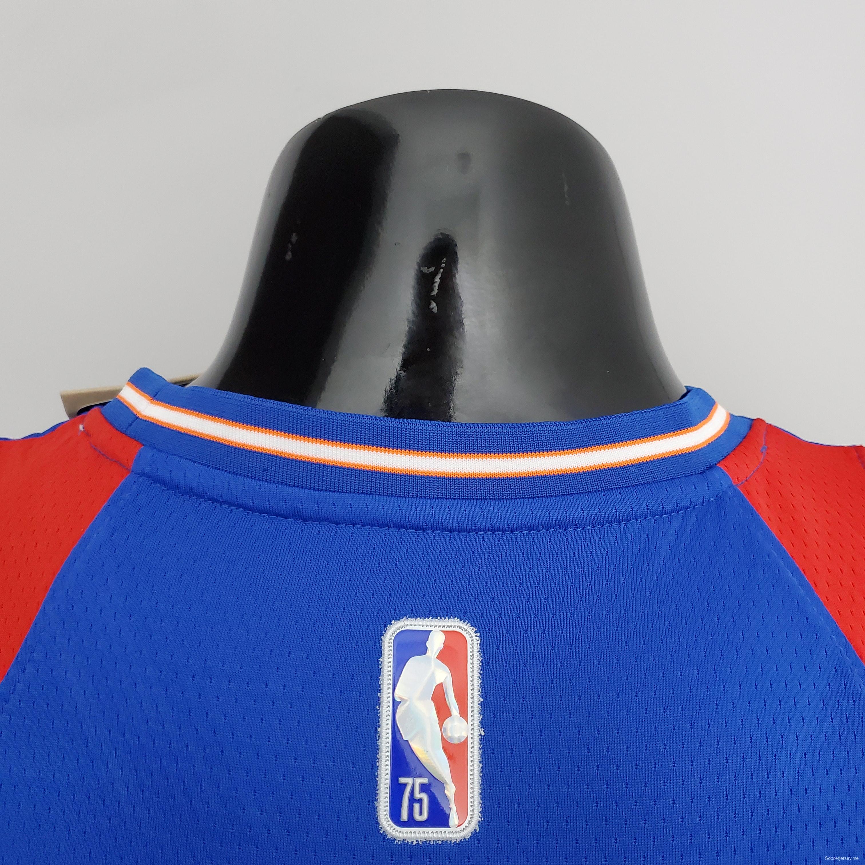 2022 موسم 2022 واشنطن ويزاردز واشنطن ويزاردز كوزما #33 إصدار مدينة المواهب أزرق أحمر قميص دوري كرة السلة الأمريكي للمحترفين
