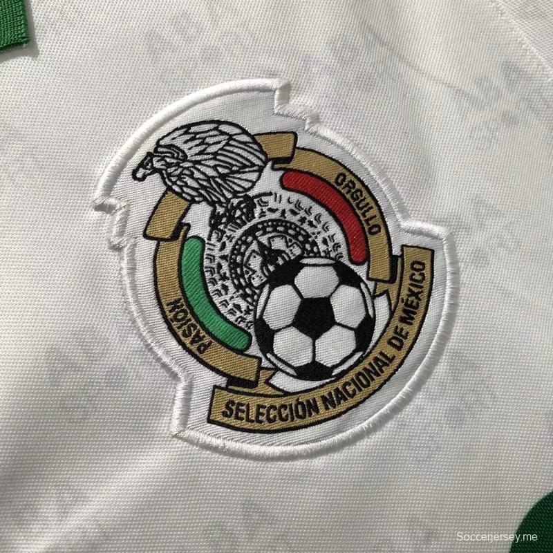 قميص كرة قدم أبيض عتيق موديل 1995 مكسيكو أترو 1995
