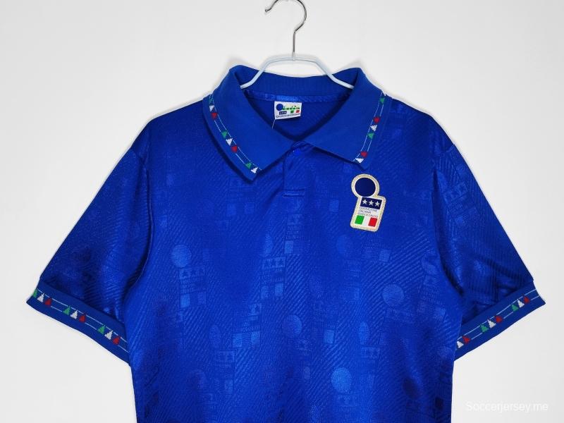 قميص كرة القدم الإيطالي القديم 1994 ريترو 1994
