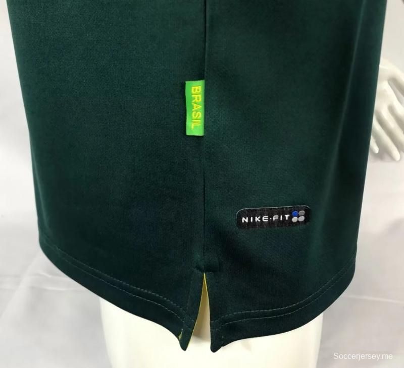 قميص حارس مرمى البرازيل الأخضر ريترو 1998 الأخضر
