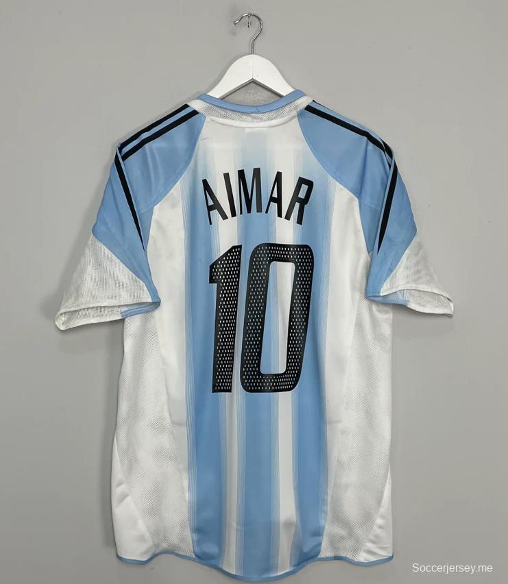 قميص منتخب الأرجنتين 2004 ريتروس 2004 هوم جيرسي
