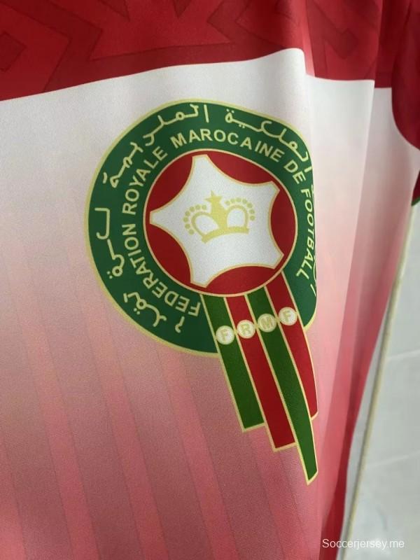 قميص المغرب 1994 ريترو 1994، قميص أحمر اللون أحمر اللون
