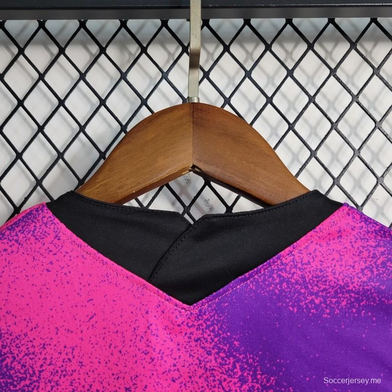 قميص ريترو 20-21 أطفال باريس سان جيرمان باريس فورتس وردي مقاس 16-28
