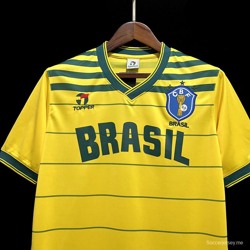 قميص منتخب البرازيل 1984 ريترو البرازيل 1984 هوم جيرسي
