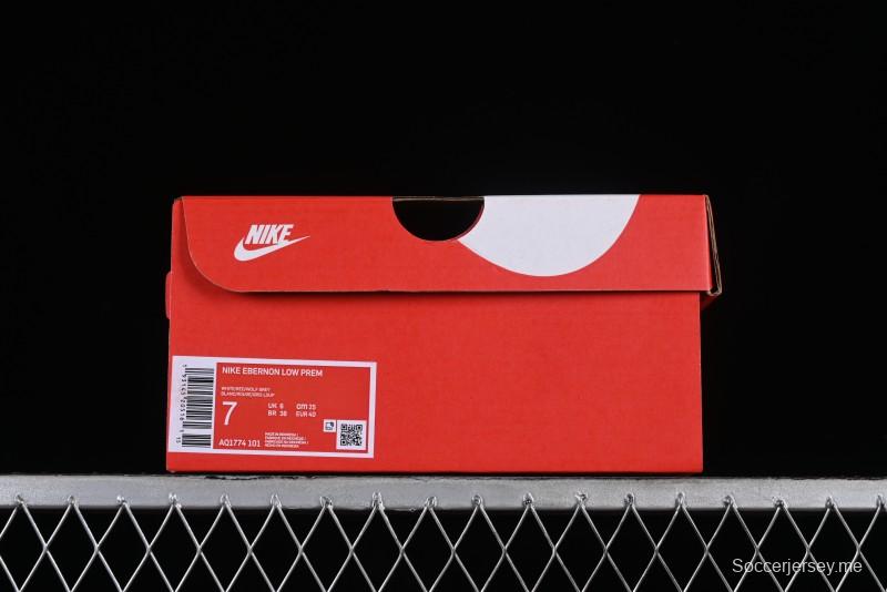 Nike Ebernon Low Premium Black White Low-Top Versatile Breathable Casual Sneakers - AQ1774-101