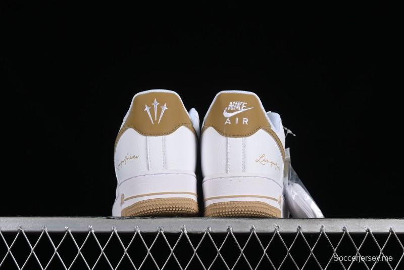 Nike Nocta x Nike Air Force 1 '07 Low "Certified Lover Boy" Khaki Classic Low-Top Casual Sneakers - LO1718-051