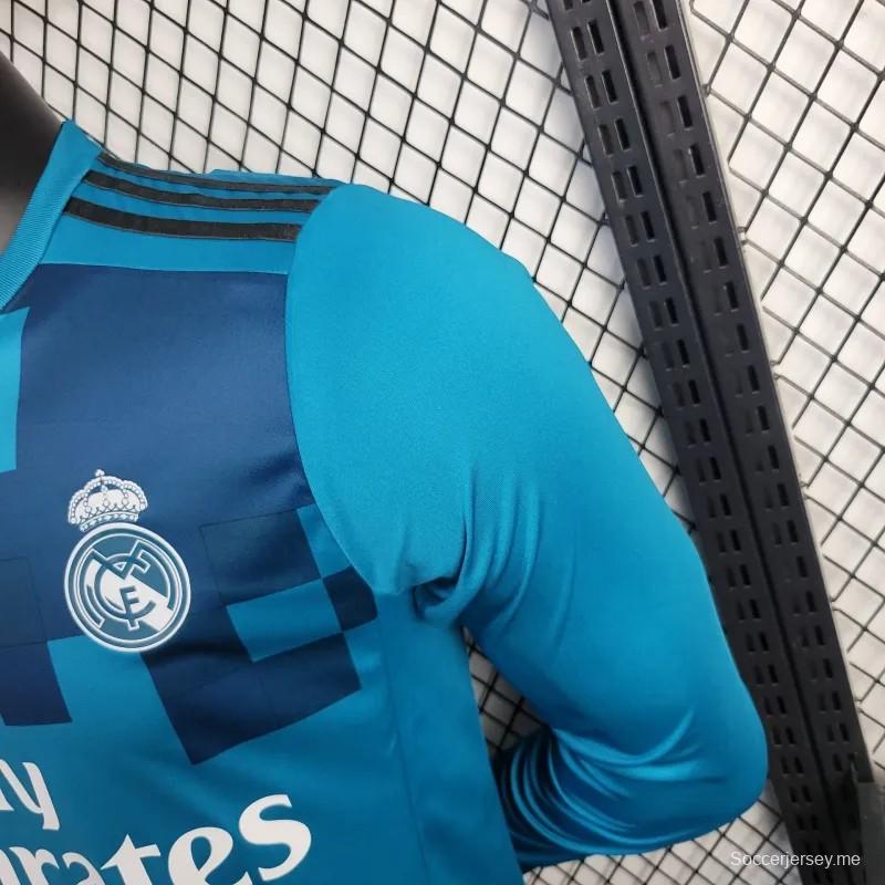 قميص ريترو 17/18 ريال مدريد الثالث بأكمام طويلة الأكمام ريترو 17/18 ريال مدريد
