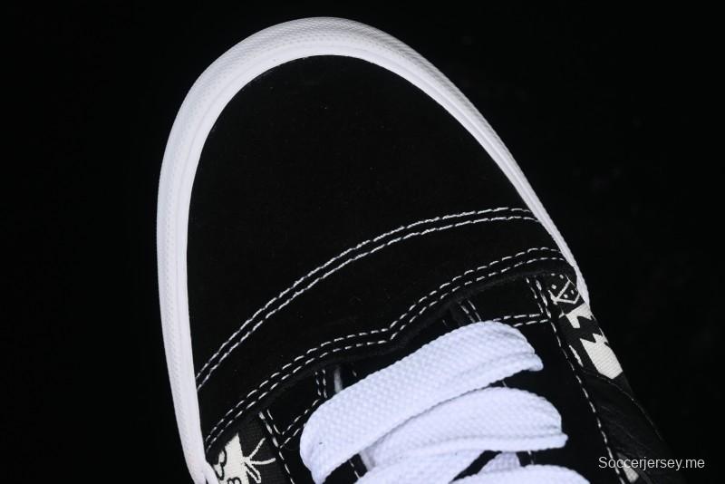 Vans Classics Knu Skool Checkerboard Graffiti Chunky Tongue Skate Shoes - VN0009QC6BT