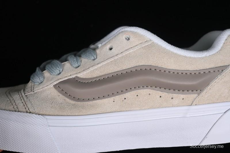 Vans Classics Knu Skool Cream Coffee Chunky Tongue Platform Sneakers - VN0009QCJD8