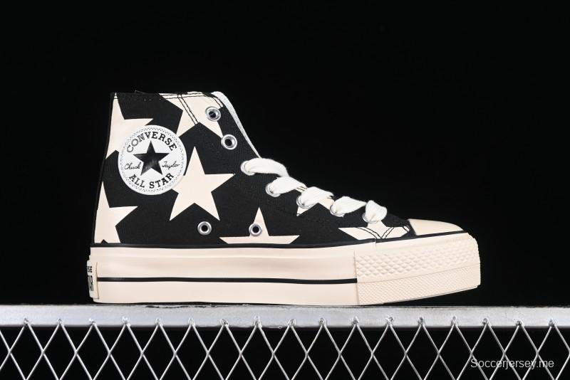 Converse All Star Lift High Top Platform Sneakers with Star Print - A09903C