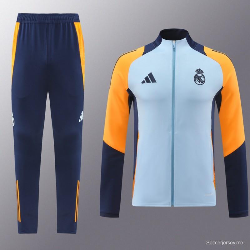 24/25 ريال مدريد أزرق فاتح/أصفر أزرق فاتح/أصفر سحاب كامل + بنطلون طويل
