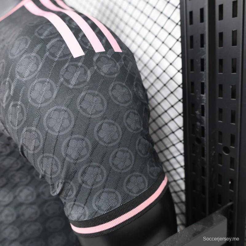 نسخة اللاعب 2024 قميص ياباني طراز 2024 زهرة البرقوق والسيف باللون الأسود
