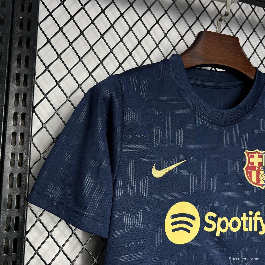 24/25 قميص أطفال برشلونة Away برشلونة أزرق دايل
