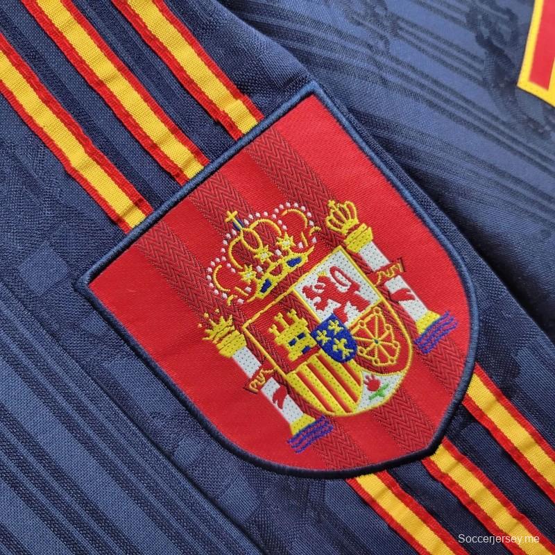 قميص منتخب إسبانيا 1996 ريترو 1996 خارج الديار
